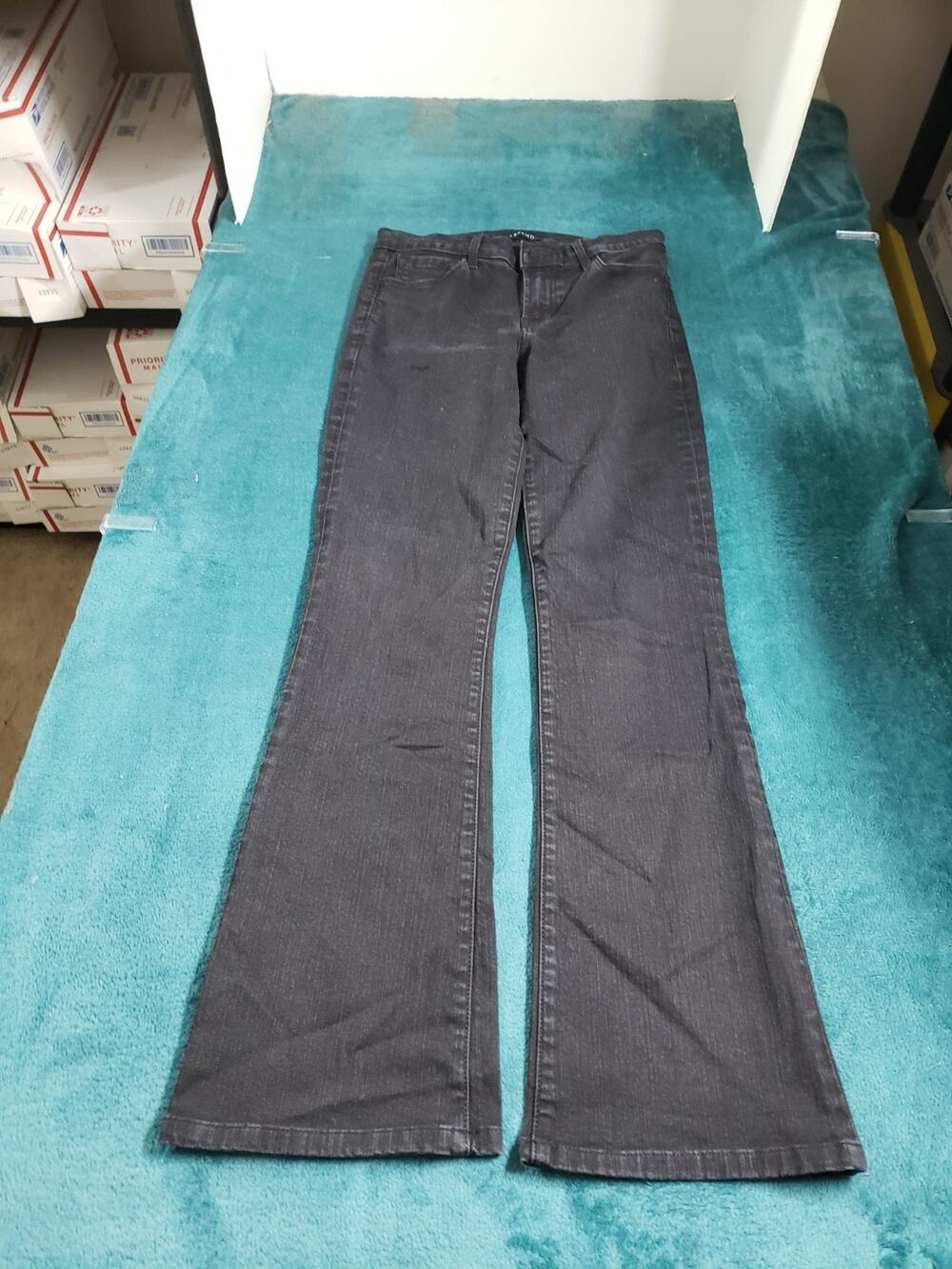 J Brand Jeans Size 25 Women Black Pants Stretch Denim Mid Rise Bootcut Flared